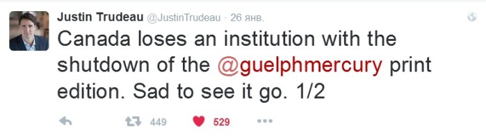 Guelph Mercury 30 Trudeau